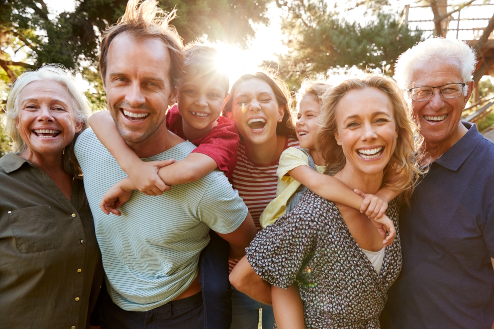 Smiling family served by professional financial planning and wealth management.