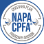 CPFA logo in blue color.