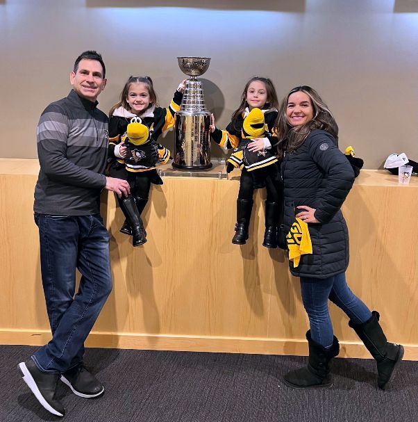 Gerard Longo and family at award ceremony.